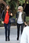 Newly single Julianne Hough joins her friend Nina Dobrev for a Lakers game