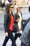Newly single Julianne Hough joins her friend Nina Dobrev for a Lakers game